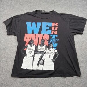 Oklahoma City Thunder Shirt Mens XL Black NBA Basketball We Run This Graphic Tee
